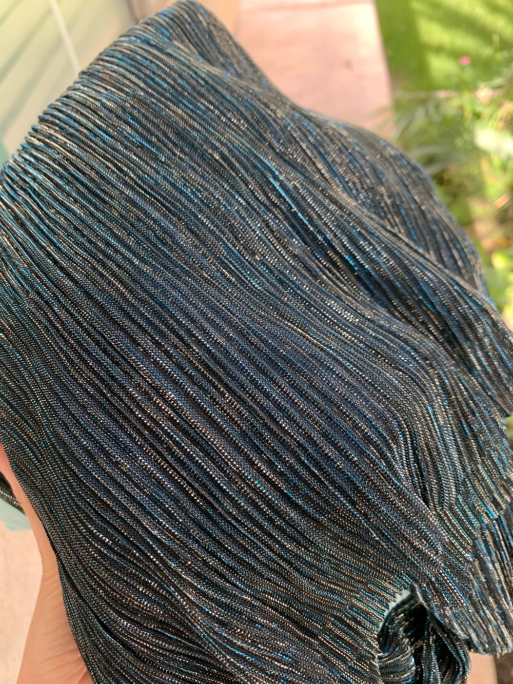 Metallic V‑Neck Mini Dress - Picture 10 of 10